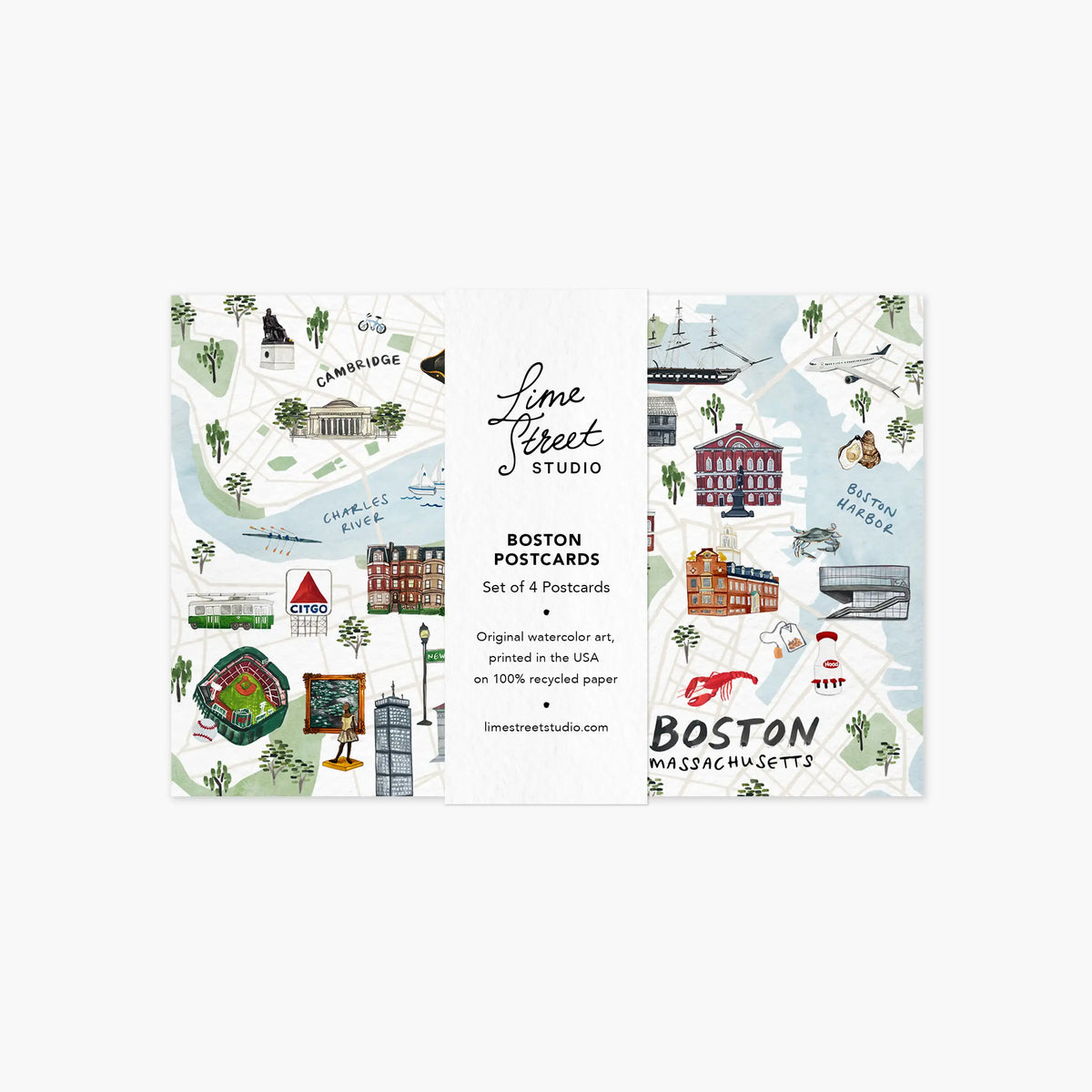 Boston Postcards - Set of 4