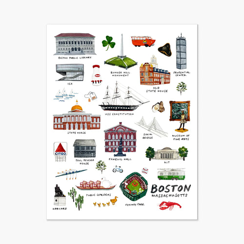 Boston Landmarks - Print