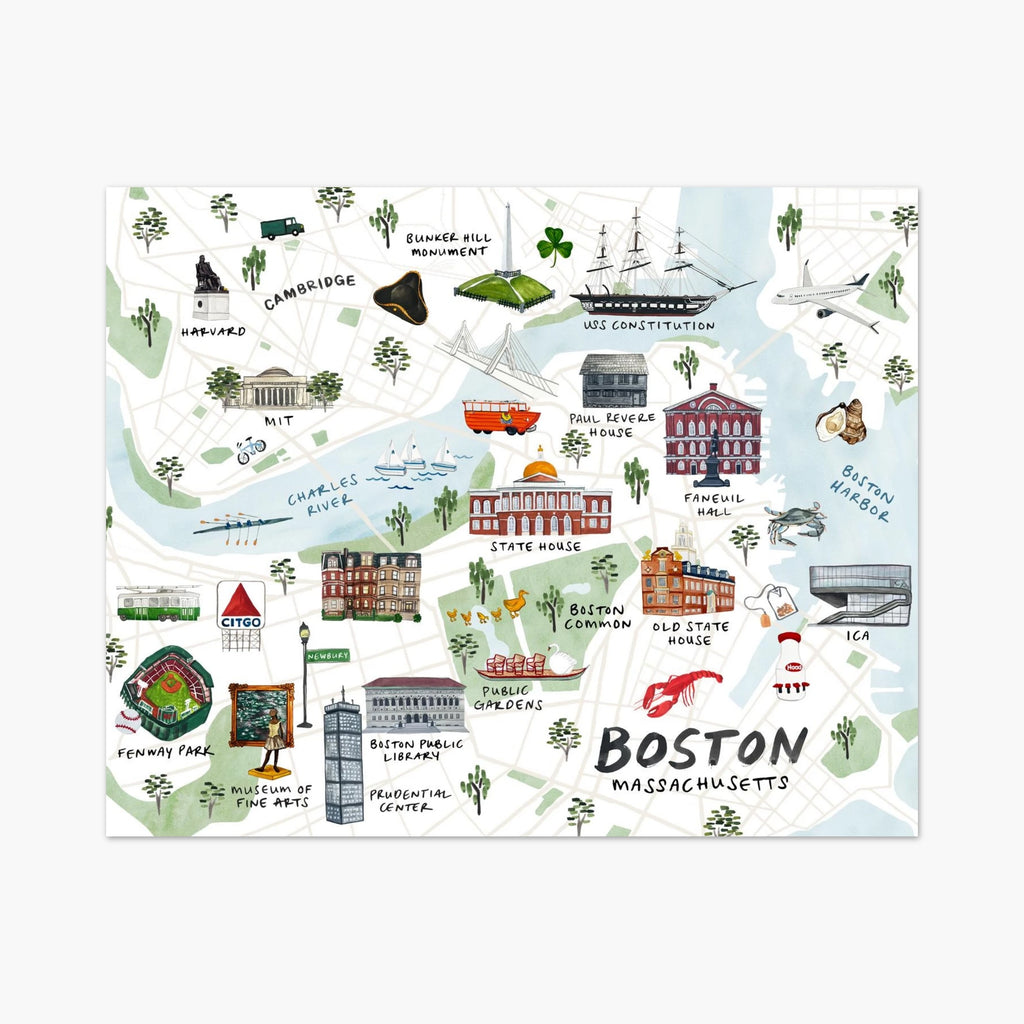 Boston Illustrated Map