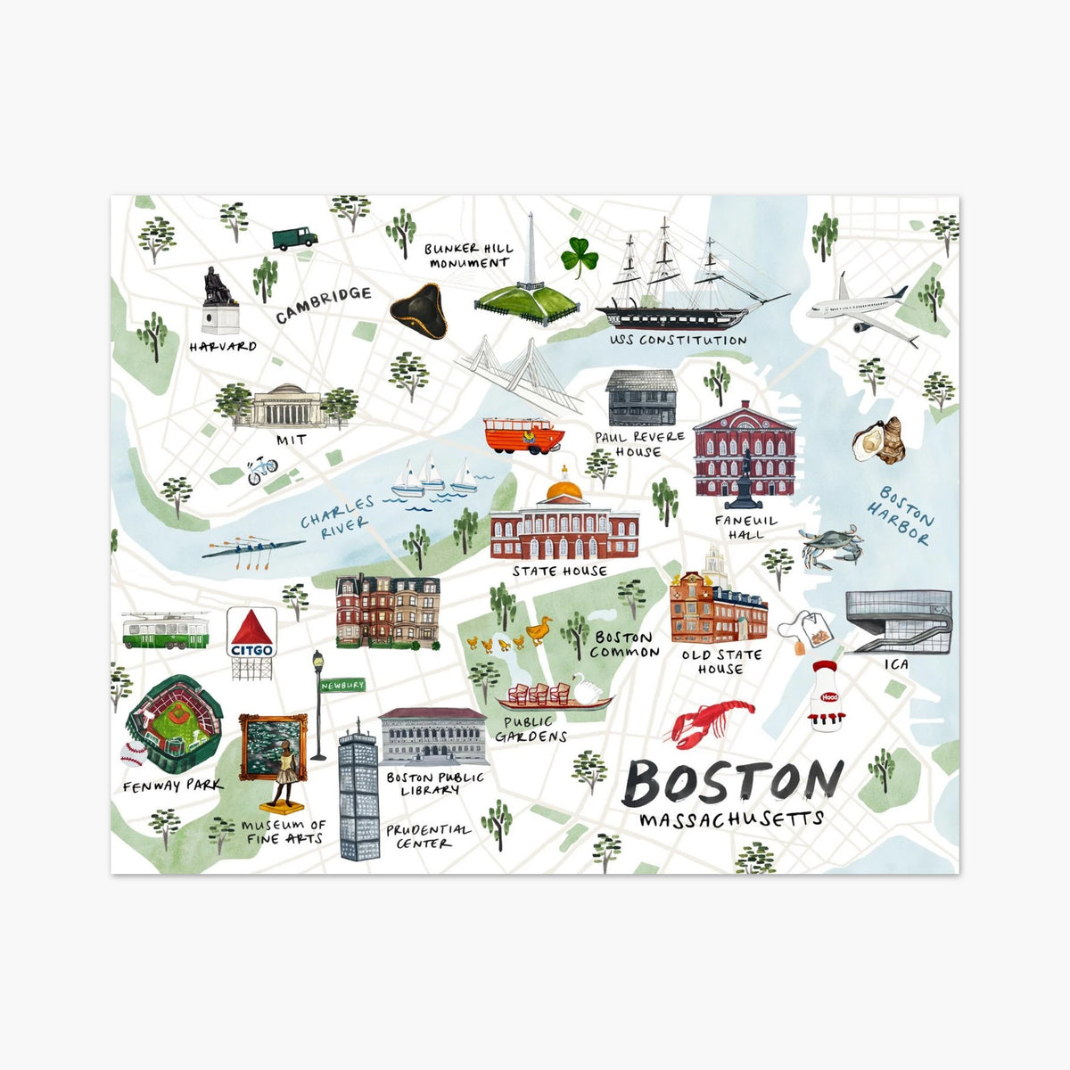 Boston Illustrated Map
