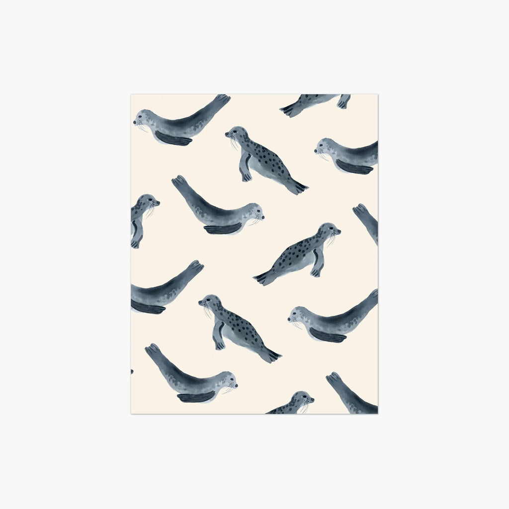 Grey Seals - Pack of 10 Notecards
