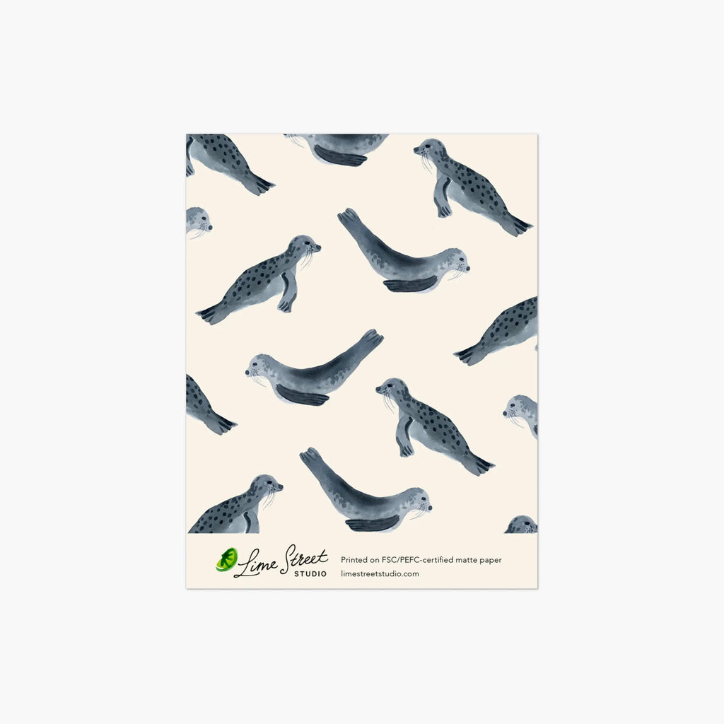 Grey Seals - Pack of 10 Notecards