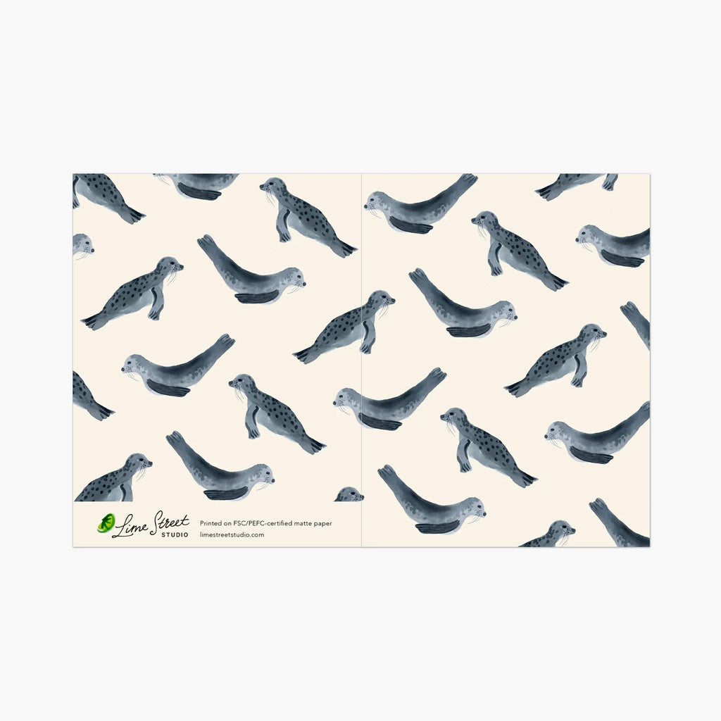 Grey Seals - Pack of 10 Notecards